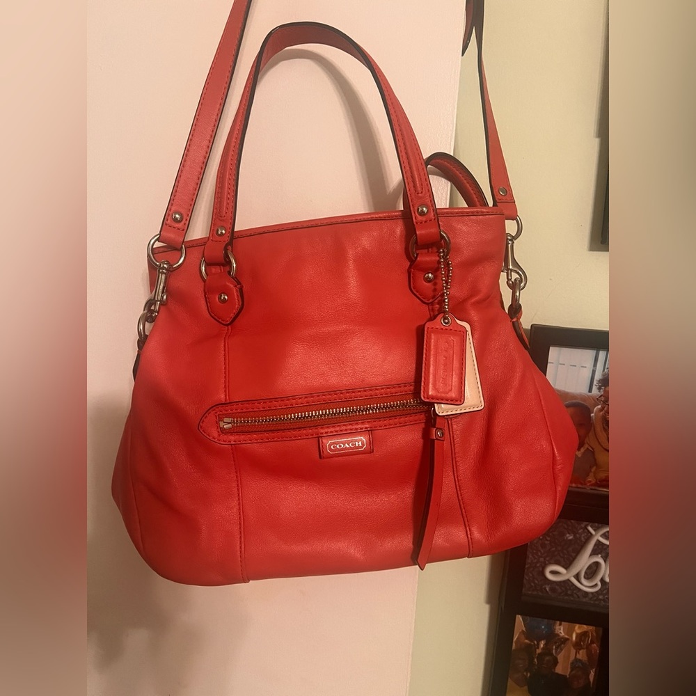 Coach Daisy Leather Mia Top Handle/Crossbody Handbag, ink marks inside